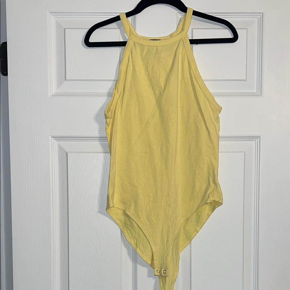 Forever 21 Yellow Halter Jumpsuit